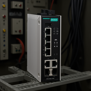 Moxa EDS-P506E-4PoE-2GTXSFP Managed <b>Switch</b> 6-Port <b>PoE</b> 2-Gigabit SFP Industrial DIN Rail Mount for Factory Automation - Product Image 3