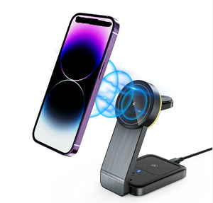 Greatyt pengisi daya nirkabel 3 dalam 1, dudukan pengisi daya nirkabel untuk jam tangan earphone dan ponsel dapat dilipat - Product Image 1