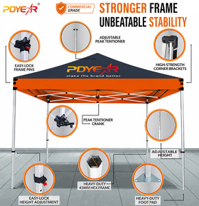 เต็นท์หลังคาพับได้ PDYEAR สำหรับงานแสดงสินค้า งานอีเว้นท์ งานโปรโมชั่น ขนาด 10x10 เมตร กันน้ำ โครงอลูมิเนียม - Product Image 3
