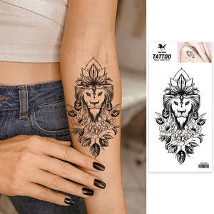 3D ลายชนเผ่าขนาดใหญ่สติกเกอร์<span class=keywords><strong>รอย</strong></span><span class=keywords><strong>สัก</strong></span>ชั่วคราวครึ่งแขน<span class=keywords><strong>เข็มทิศ</strong></span>ดอกไม้เซ็กซี่นกฮูกนกฮูกความตายเสือสิงโตทันสมัยการถ่ายโอนน้ำ - Product Image 2
