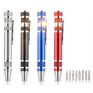 Aluminum Pocket Tool <b>Screwdriver</b> Pen with 8 Driver Bits Internal Compartment Magnetic Tip <b>Precision</b> Micro Repair Tool <b>Set</b> - Product Image 2