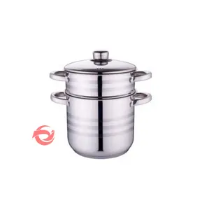 Venta caliente Coucous Pot Steamer Precio superior Utensilios de cocina con tapa de vidrio resistente al calor templado Respetuoso con el medio ambiente