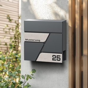 ตู้รับจดหมายติดผนังเหล็กกันน้ำ ป้องกันการโจรกรรม ทนทาน ใช้กับอพาร์ทเมนท์ ตู้ไปรษณีย์ ใส่หนังสือพิมพ์ จดหมาย - Product Image 3