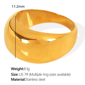Anillo de Acero Inoxidable de Lujo para Mujer, Diseño Geométrico Irregular Único, Banda Abierta de Titanio, Joyería Minimalista de Alta Gama - Product Image 6