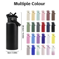 Logo personnalisé 25oz 18oz 32oz fiole thermique à double paroi en acier inoxydable bouteilles d'eau isolées avec design sportif couvercle mousqueton