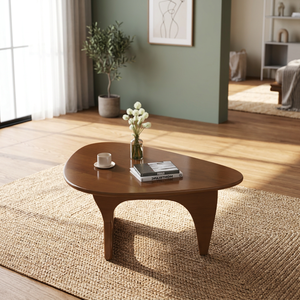 Mesa de Centro Moderna de Madera, Diseño de Mediados de Siglo, Muebles Hechos a Mano para Sala de Estar - Product Image 4