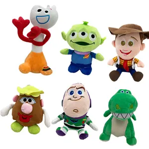 Grosir Toy Story 4 boneka boneka mewah Hedbas garpu dinosaurus mainan cerah tahun gantungan kunci liontin mewah untuk hadiah anak-anak