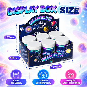 Colle non toxique, sûre et certifiée ASTM sur le thème de la galaxie, trois couleurs : pâte à modeler et slime vibrantes, douces et extensibles, pour mélanger les couleurs. - Product Image 2