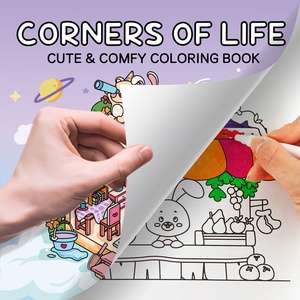 Libro <span class=keywords><strong>da</strong></span> <span class=keywords><strong>colorare</strong></span> transfrontaliero <span class=keywords><strong>da</strong></span> 40 pagine per bambini dai 4 ai 6 anni, con <span class=keywords><strong>disegni</strong></span> a fumetti e temi di angoli della vita - Product Image 2
