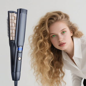 Fer à friser professionnel PTC pour volume et texture, <span class=keywords><strong>avec</strong></span> écran LED et plaques en céramique ondulées pour racines des cheveux - Product Image 6
