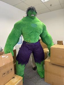 <span class=keywords><strong>Serie</strong></span> de personajes de película, disfraz de mascota inflable Hu-lk gigante verde para caminar, disfraz de mascota Hu-lk inflable en movimiento para Festival - Product Image 6