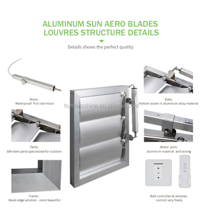 Außen-Aerofoil-Lamellen Große Aluminiumlegierungs-Fensterläden mit Horizontalem Öffnungsmuster Paneele und Lamellen - Product Image 3