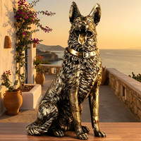 Sculpture de chien en bronze fidèle - Statue canine sur mesure grandeur nature avec options de race personnalisées, sculpture en bronze