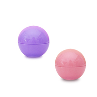 Baume à lèvres hydratant végétalien et biologique avec logo personnalisé, étiquette privée, crème pour les lèvres, soin des lèvres pour clinique et spa, baume à lèvres rond violet en forme de boule, cadeau