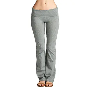 Primavera 2022 abbigliamento donna comodo ripiegare in vita Yoga Lounge pantaloni Flare Leg allenamento Leggings per donna