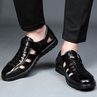 Chaussures décontractées en cuir respirant pour hommes, neuves et de haute qualité, faites à la main, perforées, confortables, antidérapantes, pour l'été et la conduite en extérieur