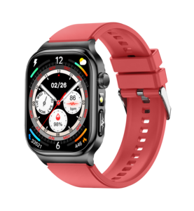 Jam Tangan Pintar TK18 IP67 Tahan Air IP67 Laser BP Pemantau Detak Jantung Oksigen Darah Fitur Kesehatan Medis Baru Silikon Persegi - Product Image 2