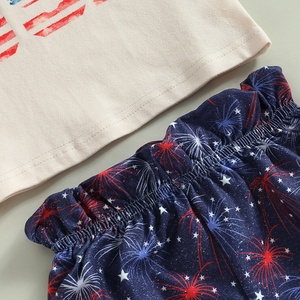 Abbigliamento Estivo per Bambine 3 Anni, Magliette con Logo e Pantaloncini Coordinati, Set 2 Pezzi per il Quattro Luglio - Product Image 6
