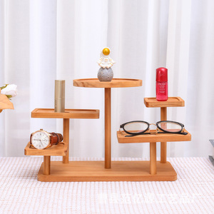 Multi Tiered Wooden Display Rack 5 Layers Freestanding Figurine Storage <b>Stand</b> Living Room Decoration <b>Shelf</b> - Product Image 4