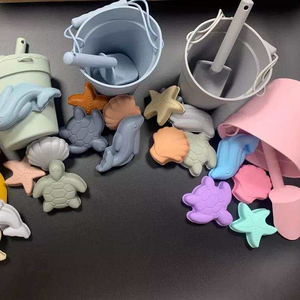 Seau en silicone pour la plage, jouets de sable pour tout-petits, ensemble de jeux d'extérieur pour enfants - Product Image 2