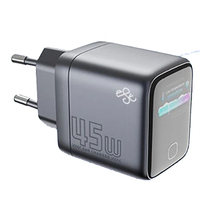 Chargeur GaN intelligent AI haut de gamme QC5.0 45W avec câble rétractable Type-C pour 16 Pro/Ultra/Écouteurs/Montre connectée