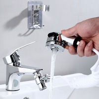 Robinet de lavabo mural moderne et simple avec douchette externe pressurisée pour salle de bain, avec rallonge de lavage des cheveux