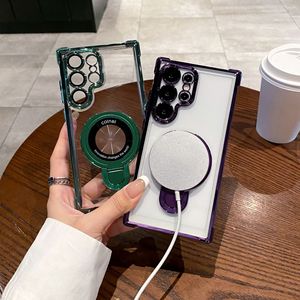 Custodia per telefono con anello magnetico e supporto per <span class=keywords><strong>Samsung</strong></span> S26 ULTRA, antiurto in TPU e PC <span class=keywords><strong>trasparente</strong></span>, per <span class=keywords><strong>Samsung</strong></span> Galaxy S26 S25 - Product Image 4