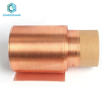 Tôle de cuivre perforée à trous ronds 99,99 %, maille de cuivre pour blindage EMI et dissipation thermique industrielle