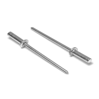 Rivets aveugles en aluminium à extrémité fermée, zingués, 1/8 po, classe 6, norme DIN/ISO, plage de préhension 0,1-0,5