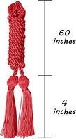 Cordon d'honneur de graduation de haute qualité avec pompon, 68 pouces de long, cordon d'honneur académique unisexe pour les cérémonies de remise des diplômes du lycée et de l'université