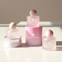 Flacon de parfum atomiseur pressurisé rose personnalisé, nouveau design, coloré, rond, 30ml 50ml 100ml, flacon de parfum en verre de luxe