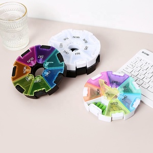 Wholesale OEM Small Portable PP Travel Organizer 7 Days Vitamin <b>Container</b> <b>for</b> <b>Tablets</b> Medicine Fish Oils Fancy Pill Box - Product Image 4