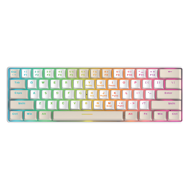PJT-DKB2176 OEM ODM 61-Key Mechanical Gaming Keyboard Wired RGB Lighting, Xinyao RGB Backlit Adjustable Tilt Function