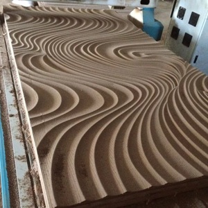 KTVレストランホテルシネマロビー用のカスタムインテリア装飾塗装MDF3Dウェーブウォールパネル - Product Image 5