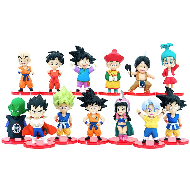 13Pcs Creative Dragon Balls Table Decoration Ornament Action Anime Figure Toy Gohan Dragon Balls Figures Set