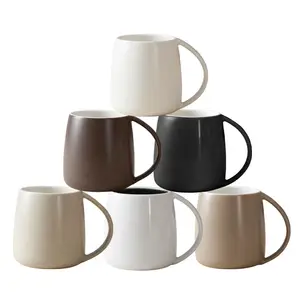 Hot sale Nordic ceramic cup coffee mug with handle large capacity milk water mug coffee cup breakfast oatmeal cup Gift