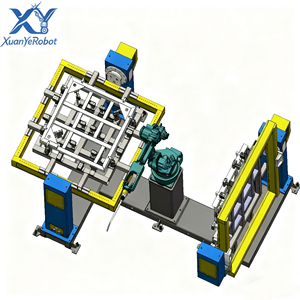 Robot de Soldadura Yaskawa PLC para Fabricación Automotriz, Posicionador de Cabezal y Contrapunto, Mesa de Trabajo Doble, Celda de Soldadura Robótica - Product Image 2