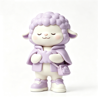 Figurine d'art de collection personnalisée en forme de mouton, statue de dessin animé en PVC et ABS, fabrication OEM en Chine, figurine personnalisée pour la vente en gros de produits de marque