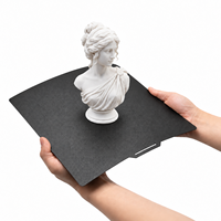 Plaque PEI noire texturée double face en acier à ressort thermolaqué pour imprimantes 3D, pièce flexible de retrait personnalisable, vente en gros