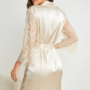 <span class=keywords><strong>Robe</strong></span> de mariée en dentelle satinée pour femmes <span class=keywords><strong>Robe</strong></span> de douche nuptiale personnalisée lisse pour les occasions de nuit-Été Automne <span class=keywords><strong>Printemps</strong></span> <span class=keywords><strong>Mariage</strong></span> - Product Image 3