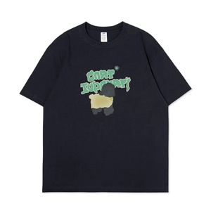 High Quality Wholesale Men's Streetwear T-Shirt 100% Cotton Breathable Anti-Pilling Vintage Short Sleeve Casual T-Shirts - Product Image 3