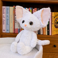 Peluche Chat Devon Rex Noir et Blanc en Coton PP, Jouet Compagnon Rembourré, Cadeau, Vente en Gros Directe Usine Chine