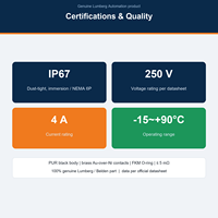 Répartiteur d'actuateurs de capteur Lumberg ASBS 2 M12-S2326 authentique, 4 broches mâle vers 2x 4 pôles femelle, IP67 PUR, 250V 4A