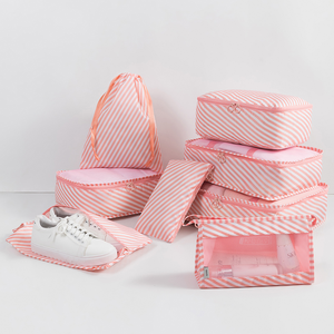 8 Sets Cosmetic Travel Organizer Personalized <b>Bags</b> Toiletries Pouch Luggage <b>Storage</b> Compression Compressible Packing Cubes Set - Product Image 1