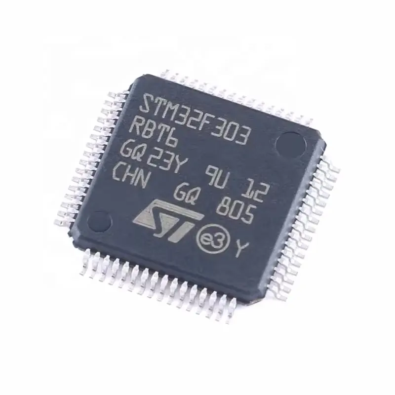 ต้นฉบับแท้ STM32F303RBT6 LQFP-64 ARM Cortex-M4 ไมโครคอนโทรลเลอร์ 32 บิต -MCU