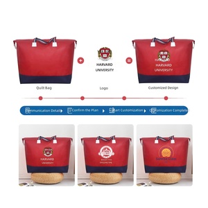 Customized Waterproof Storage Bag Wholesale Modern Non-woven <b>Fabric</b> Eco Friendly Large Storage Bag with Zipper - Product Image 3