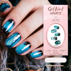 RTS Ungiftige Halbgehärtete <span class=keywords><strong>Gel</strong></span>-Nagelaufkleber 16 Stück Halloween Im Dunkeln Leuchtende Geister-Spinnennetz-Blut-Nagelfolien für Gruselige Partyspaß - Product Image 5