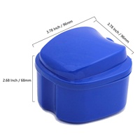 Boîte de rangement pour protège-dents orthodontique, bleu clair, boîte de bain pour prothèse dentaire, plastique PP, option de couleur personnalisée