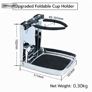 Porte-gobelet pliable en acier inoxydable 304, support réglable <span class=keywords><strong>pour</strong></span> bouteille de boisson marine <span class=keywords><strong>pour</strong></span> bateau, yacht et camping-car - Product Image 3