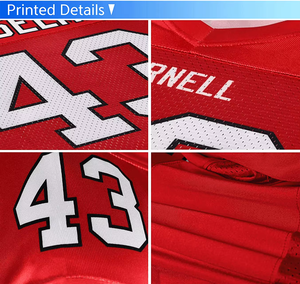 Maillot de football américain pour hommes en gros, manches courtes, 100% polyester, séchage rapide, équipe <span class=keywords><strong>Lions</strong></span>, broderie de haute qualité - Product Image 6